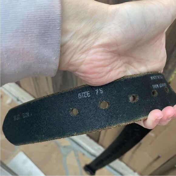 Diesel black leather belt size 75 - Picture 2 of 6